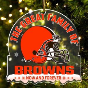 Personalized NFL Cleveland Browns Family Christmas Ornament