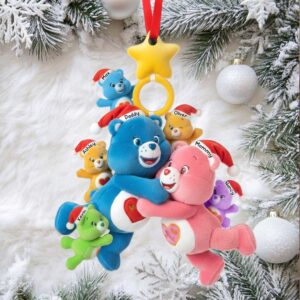Personalized Names & Bears Family Christmas Tree Ornament