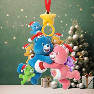 Personalized Names & Bears Family Christmas Tree Ornament