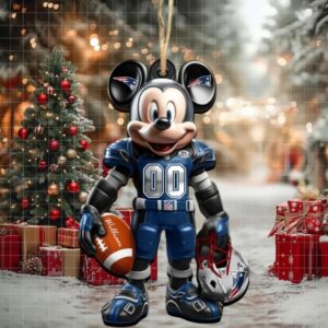Personalized New England Team Patriotss Sport Christmas Ornament, For Football Fan