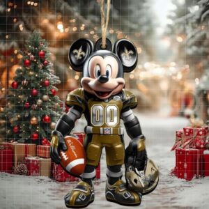 Personalized New Orleans Team Saintss Sport Christmas Ornament, For Football Fan