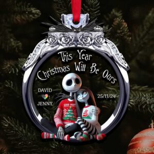 Personalized Nightmare Before Christmas Couple Ornament