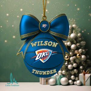 Personalized Oklahoma City Thunder Wilson Basketball Christmas Ornament
