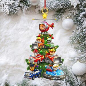 Personalized PAW Patrol Pups Christmas Tree Ornament