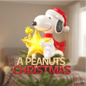 Personalized Peanuts Christmas Snoopy and Woodstock Acrylic Ornament