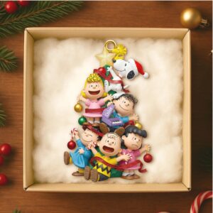 Personalized Peanuts Gang Christmas Tree Acrylic Ornament