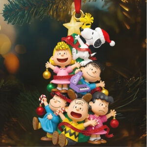 Personalized Peanuts Gang Christmas Tree Acrylic Ornament