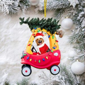 Personalized Pet in Cozy Coupe Christmas Ornament