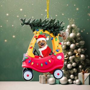 Personalized Pet in Cozy Coupe Christmas Ornament
