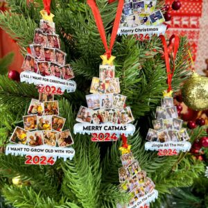 Personalized Photo Christmas Tree Ornament 2024