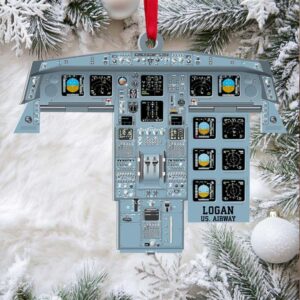 Personalized Plane Dashboard Ornament, Custom Airplane Cockpit, Christmas Gift Personalized Plane Dashboard Ornament, Custom Airplane Cockpit, Christmas Gift