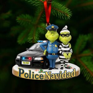 Personalized Police Navidad Law Enforcement Ornament