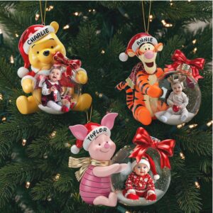 Personalized Pooh & Friends Baby Photo Ornament