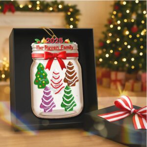 Personalized Raven Family 2025 Christmas Ornament