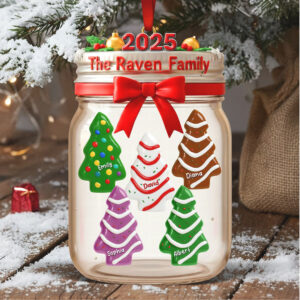 Personalized Raven Family 2025 Christmas Ornament