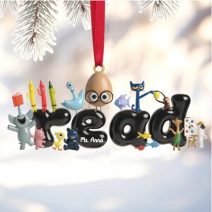 Personalized Read Teacher Ornament