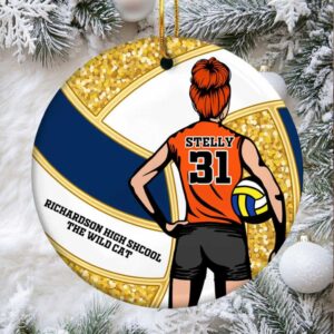 Personalized Richardson High School Volleyball Ornament