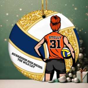 Personalized Richardson High School Volleyball Ornament