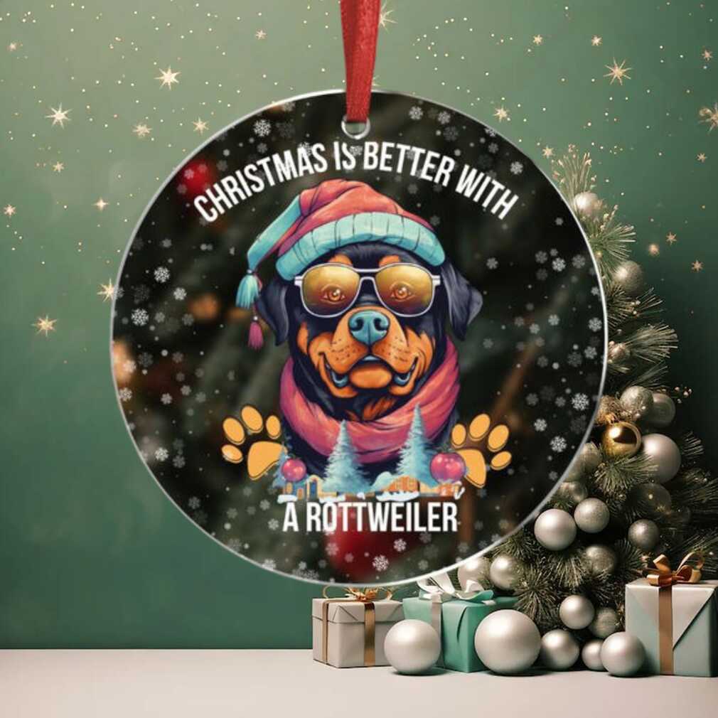Personalized Rottweiler Dog Christmas Ornament Personalized Rottweiler Dog Christmas Ornament