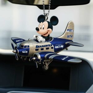Personalized Seattle Football Team Seahawks Mickey Mouse Christmas Ornament