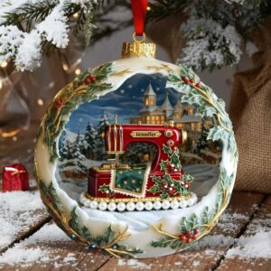 Personalized Sewing Machine Christmas Ornament