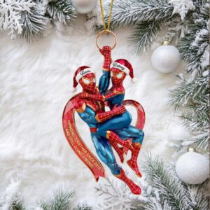 Personalized Spiderman Couple Christmas Ornament