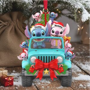 Personalized Stitch Family Christmas Ornament