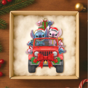 Personalized Stitch Family Christmas Ornament