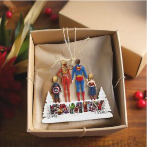 Personalized Superhero Family Ornament