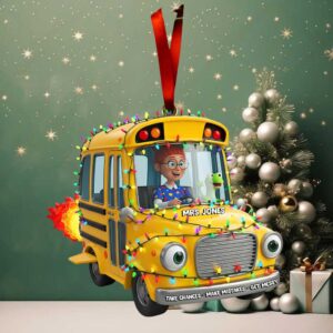 Personalized Take Chances School Bus Ornament