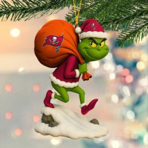 Personalized Tampa Bay Football Team Buccaneers Grinch Christmas Ornament