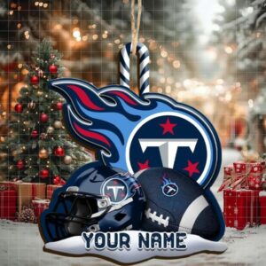 Personalized Tennessee Team Titans Sport Christmas Ornament, For Football Fan