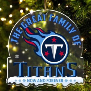 Personalized Tennessee Titans Now and Forever Fan Ornament