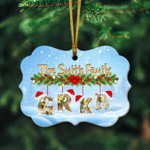 Personalized The Smith Family Christmas Ornament