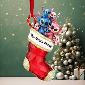 Personalized The Smith Family Lilo & Stitch Christmas Ornament