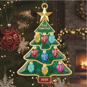 Personalized The Smiths Family Christmas Tree Ornament 2025