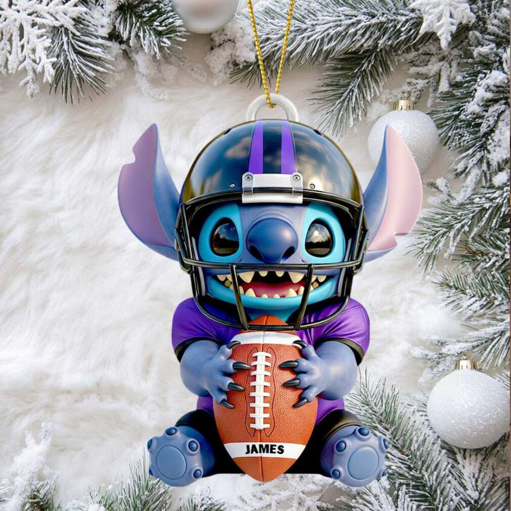 Personalized Tropical Alien Stitch Football Acrylic Ornament Personalized Tropical Alien Stitch Football Acrylic Ornament