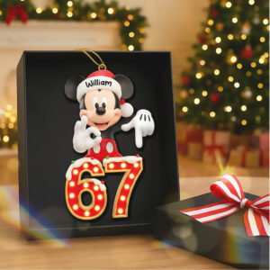 Personalized William 67th Birthday Mickey Mouse Ornament