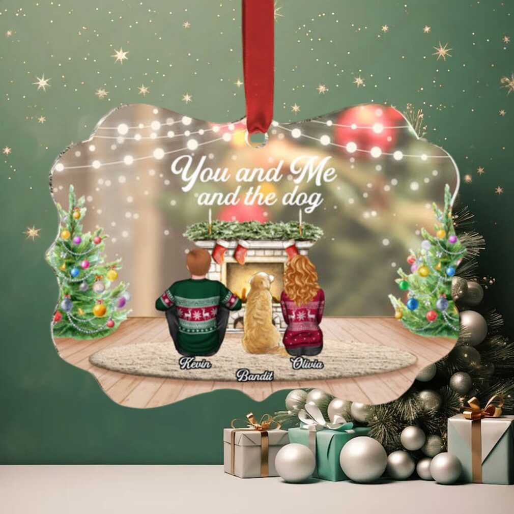 Personalized You and Me and the Dog Christmas Ornament Personalized You and Me and the Dog Christmas Ornament
