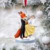 Personalized Toile de Jouy Trumpet Christmas Ornament Personalized Toile de Jouy Trumpet Christmas Ornament