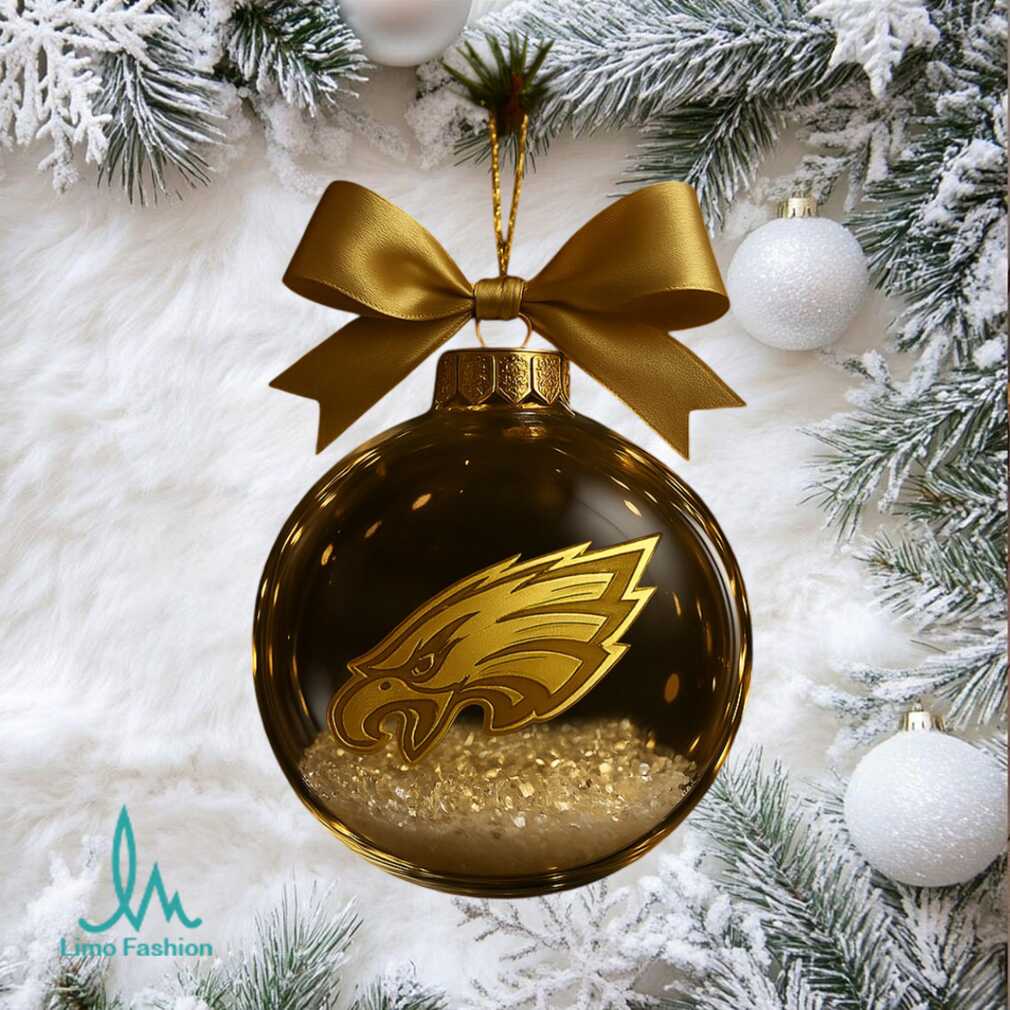 Philadelphia Eagles Gold Logo Glass Christmas Ornament Philadelphia Eagles Gold Logo Glass Christmas Ornament