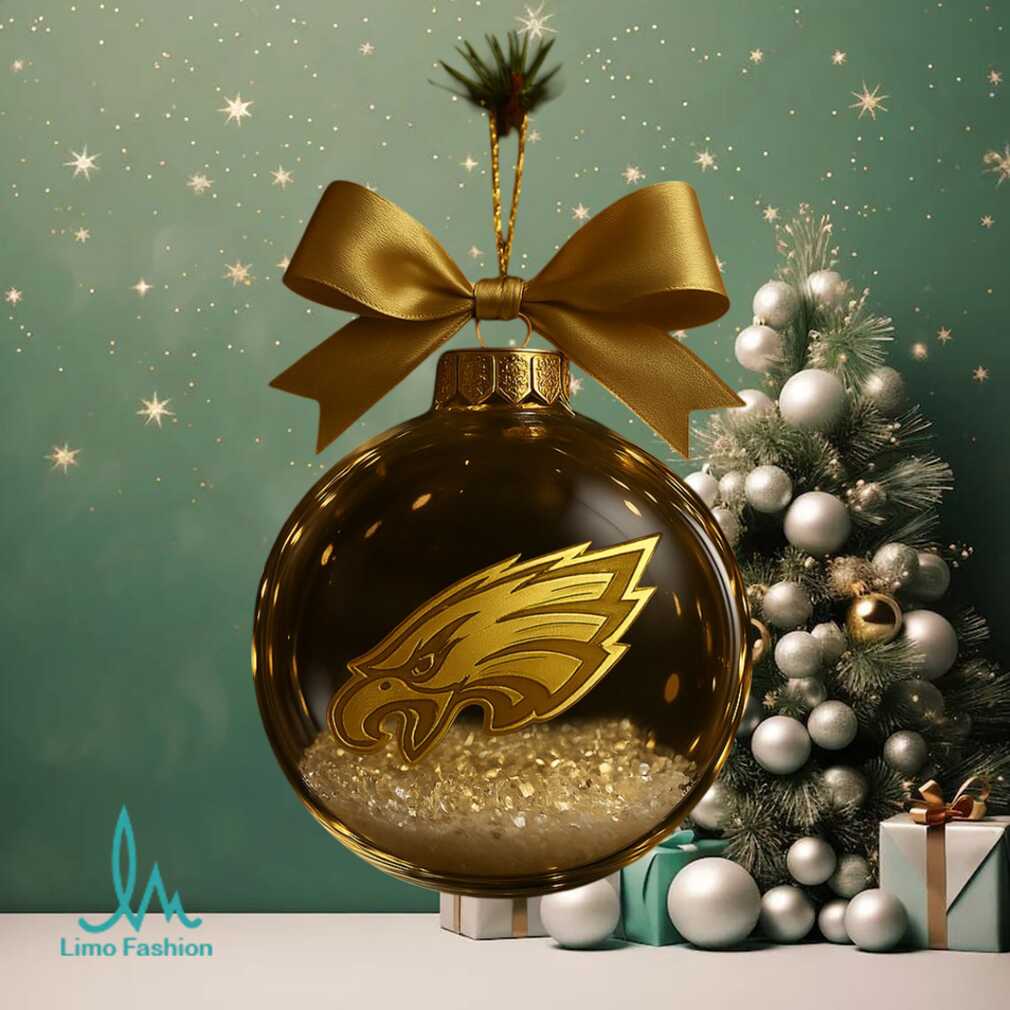 Philadelphia Eagles Gold Logo Glass Christmas Ornament Philadelphia Eagles Gold Logo Glass Christmas Ornament
