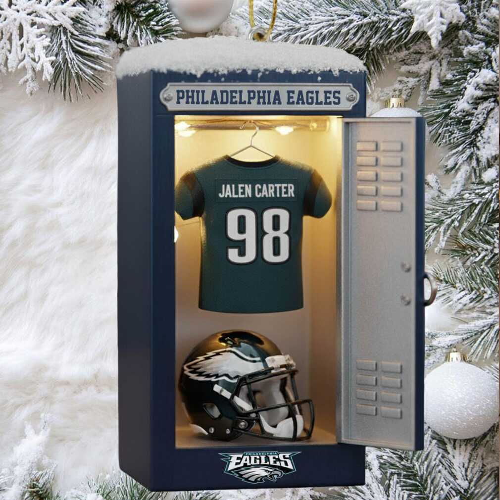 Philadelphia Eagles Jalen Carter Locker Room Ornament Philadelphia Eagles Jalen Carter Locker Room Ornament