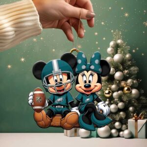 Philadelphia Eagles Mickey & Minnie Acrylic Ornament