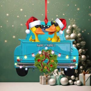 Pickup Truck Christmas Ornament Personalized Duck Christmas Ornament Gift For Couple