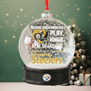 Pittsburgh Steelers Real Grandmas Watch Steelers Snow Globe Ornament Pittsburgh Steelers Real Grandmas Watch Steelers Snow Globe Ornament