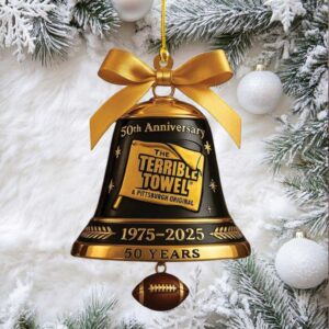 Pittsburgh Steelers The Terrrible Towel 2025 Custom Shape 2 sided Acrylic Ornament.jfif
