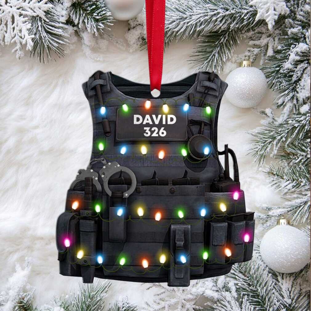 Police Bulletproof Vest Personalized Christmas Ornament Gift for Police Police Bulletproof Vest Personalized Christmas Ornament Gift for Police
