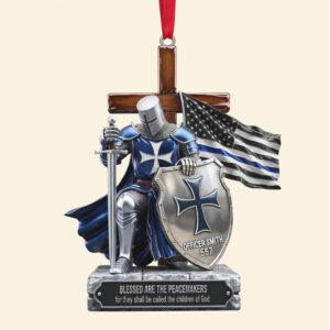 Police Knight Under God Ornament, Personalized Gifts For Police Officer, Captain, Sheriff,... 04qhtn131025