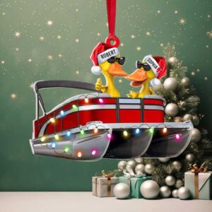Pontoon Happy Ducky Duck, Personalized Acrylic Ornament